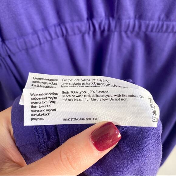 NWT Eileen Fisher Purple Soft‎ Jersey Athena Dress - Picture 4 of 5